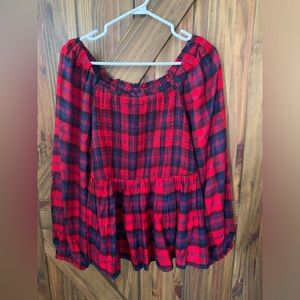 Torrid Plaid Babydoll Top
